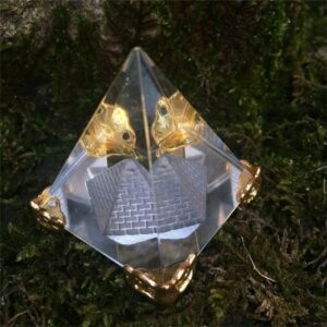 Energy Healing Small Feng Shui Egypt Egyptian Crystal Clear Pyramid Reiki Healing Prism Amulet Ornaments Desk 5