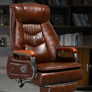 Ergonomic Home Office Chair Genuine Leather Cushion Boss Massage Modern Office Chair Recliner Chaises De Bureau