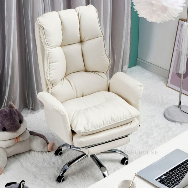 European Backrest Office Chairs Minimalist Modern Armchair Lift Swivel Chair Office Furniture Computer Game Chair Office 2