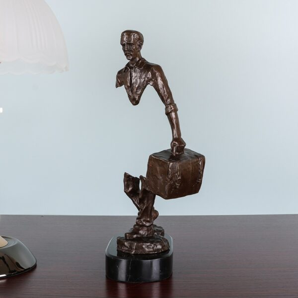 Famous Bruno Catalano Bronze Traveller Statue Sculpture Abstract Travel Man Male Figurine Collectible Art Home Decor 2