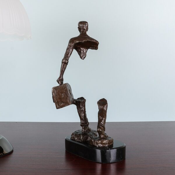 Famous Bruno Catalano Bronze Traveller Statue Sculpture Abstract Travel Man Male Figurine Collectible Art Home Decor 4