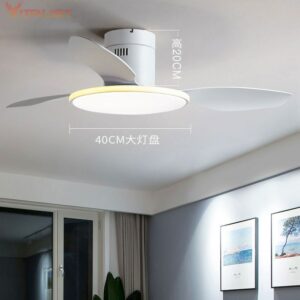 Fashion Ceiling Fan With Ultra Thin Led Lamp Nordic Minimalist Ceiling Fan Light For Bedroom Living 1