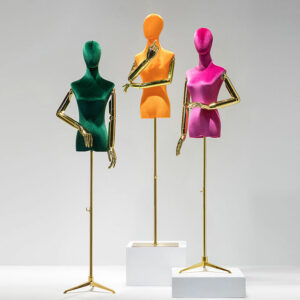 Free Shipping Korea Velvet Female Model Props Doll Dress Color Clothing Models Electroplating Mannequins Display Shelf 1