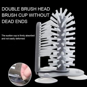 Glass Cleaner Bottle Brush Beverage Cup Washer Rotary Cup Brush Removable Lazy Sucker Sink Cleaning Brush 3