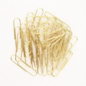 High Quality Golden Notebook Bookmark Binder Paperclips Accessories Paper Clips Binding Office Stationary Supplies
