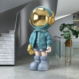 Home Decor Astronaut S Large Landing Ornaments Decoration Semi Manual Frp Crafts Painted Home Sculpture And