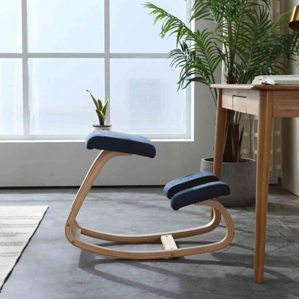 Home Wood Chair Stool Office Furniture Original Ergonomic Kneeling Rocking Wooden Kneeling Compute Improving Posture Chair 2