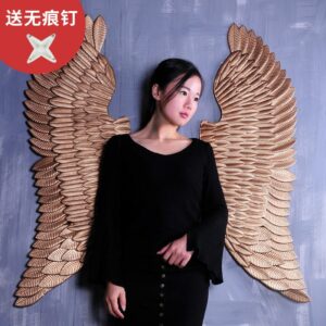 Large Ancient Iron Wall Decoration Angel Wings With Led Creative Retro Wings Bar Cafe Wall Decor 1