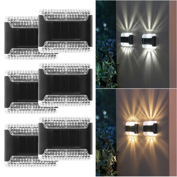 Led Solar Sunlight Wall Lamp Outdoor Garden Yard Patio Balcony Greenhouse Decorations Waterproof Lights House And