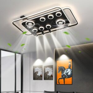 Living Room Decoration Bedroom Decor Led Ceiling Fans With Lights Remote Control Dining Room Ceiling Fan 10