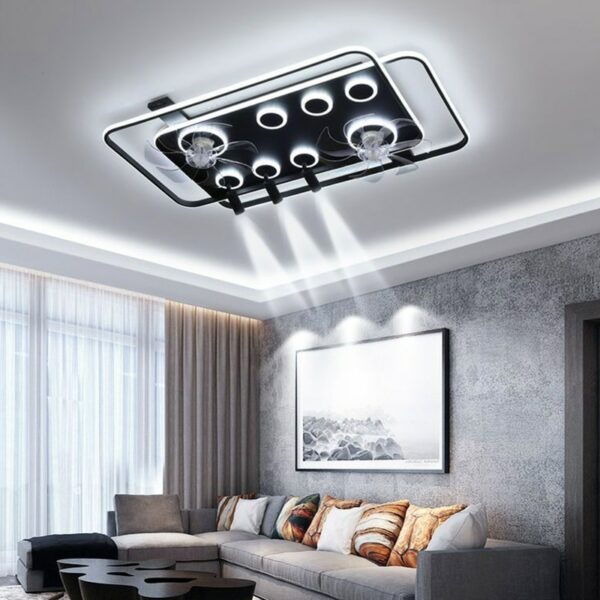 Living Room Decoration Bedroom Decor Led Ceiling Fans With Lights Remote Control Dining Room Ceiling Fan 11
