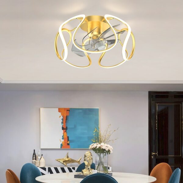 Living Room Decoration Bedroom Decor Led Ceiling Fans With Lights Remote Control Dining Room Ceiling Fan 17