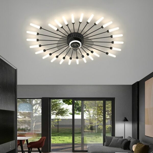 Living Room Decoration Bedroom Decor Led Ceiling Fans With Lights Remote Control Dining Room Ceiling Fan 3
