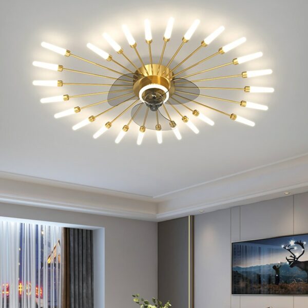 Living Room Decoration Bedroom Decor Led Ceiling Fans With Lights Remote Control Dining Room Ceiling Fan 6