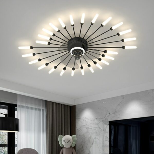 Living Room Decoration Bedroom Decor Led Ceiling Fans With Lights Remote Control Dining Room Ceiling Fan