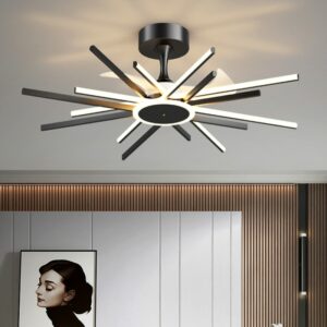 Living Room Decoration Bedroom Decor Led Ceiling Fans With Lights Remote Control Dining Room Ceiling Fan 8
