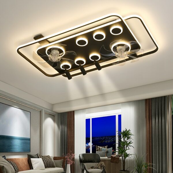 Living Room Decoration Bedroom Decor Led Ceiling Fans With Lights Remote Control Dining Room Ceiling Fan 9