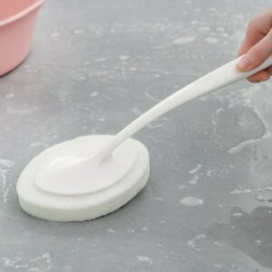 Long Handle Brush Eraser Magic Sponge Diy Cleaning Sponge For Dishwashing Kitchen Toilet Bathroom Wash Cleaning 3