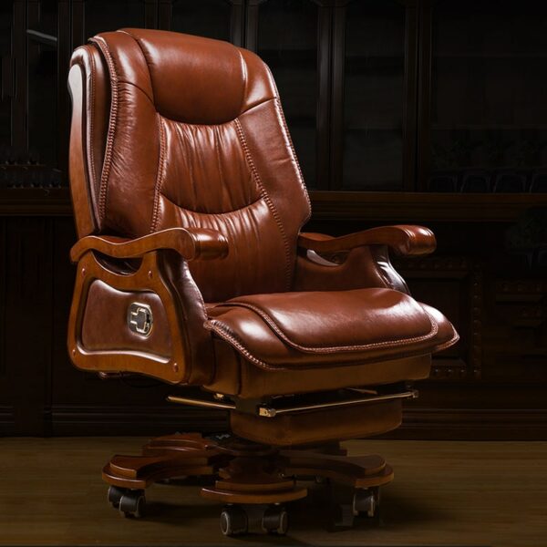 Luxury Massage Chair Office Genuine Leather Comfortable Lounge Nordic Ergonomic Office Chair Silla Gamer Furniture Jw50gy 2