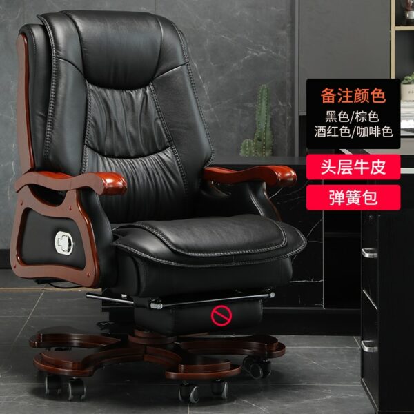 Luxury Massage Chair Office Genuine Leather Comfortable Lounge Nordic Ergonomic Office Chair Silla Gamer Furniture Jw50gy 5
