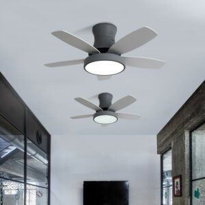 Modern Ceiling Fan Lamp With Led Light For Dining Living Room Kitchen Wood Nordic Suction Fans 3