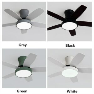 Modern Ceiling Fan Lamp With Led Light For Dining Living Room Kitchen Wood Nordic Suction Fans 4
