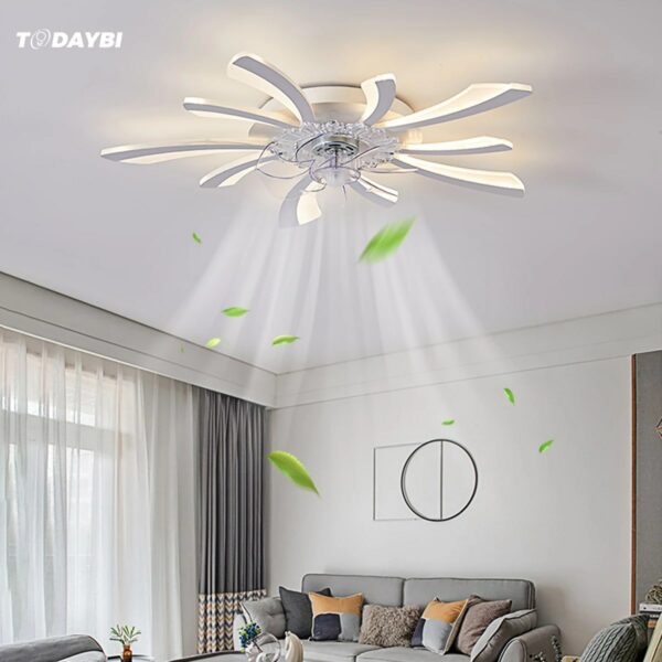 Modern Ceiling Fan With Silent Ceiling Led Light Bedroom Dining Room Living Room Light Torch Ceiling 2