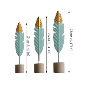 Modern Feather Wooden Decorations Simple Miniature Figurines For Living Room Table Office Home Decoration Accessories Crafts 1