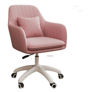 Modern Flannel Office Chairs For Office Furniture Comfortable Back Lift Swivel Computer Chair Leisure Creative Pink 2
