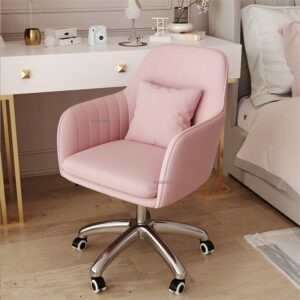 Modern Flannel Office Chairs For Office Furniture Comfortable Back Lift Swivel Computer Chair Leisure Creative Pink