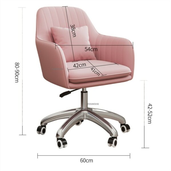 Modern Flannel Office Chairs For Office Furniture Comfortable Back Lift Swivel Computer Chair Leisure Creative Pink 5