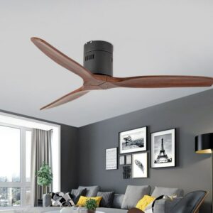 Modern Simple Wooden Ceiling Fan Without Lamp Fan Bedroom Fashion Decorate Solid Wood 42inch Ceiling Fans