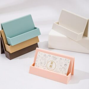 Name Card Storage Card Display Stand Business Card Holder Rack Card Box Creative Solid Color Simple