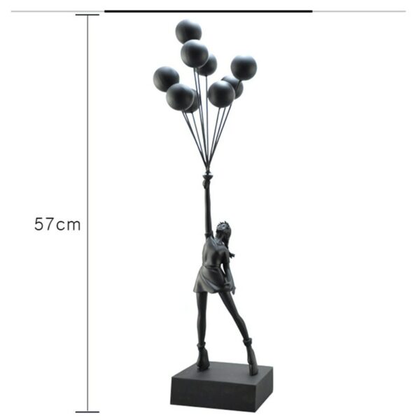 New Luxurious Balloon Girl Statues Banksy Flying Balloons Girl Art Sculpture Resin Craft Home Decoration Christmas 5