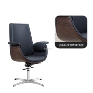 Nordic Leather Office Chairs Modern Minimalist Office Furniture Bedroom Study Computer Chair Dormitory Back Gaming Armchair 2