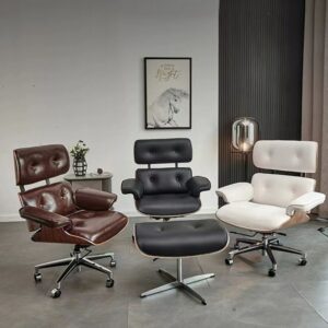 Office Chair High Quality Simple Modern Luxury Relaxing Office Furniture Designer Leather Chair Comfortable Rotating Boss 1