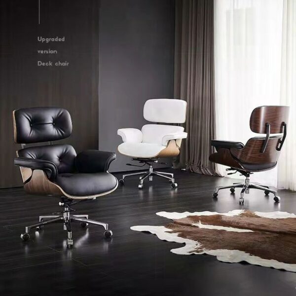 Office Chair High Quality Simple Modern Luxury Relaxing Office Furniture Designer Leather Chair Comfortable Rotating Boss 2