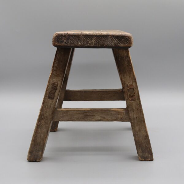 Old Wooden Stool Solid Wood Chinese Antique Pedestal 3