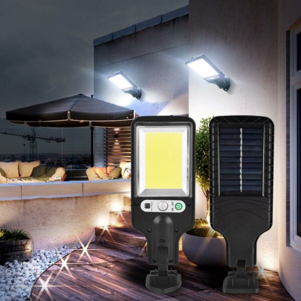 Outdoor Solar Street Light Sensor Remote Control Wall Lamp Garden Lawn Courtyard Street Security Lighting 2
