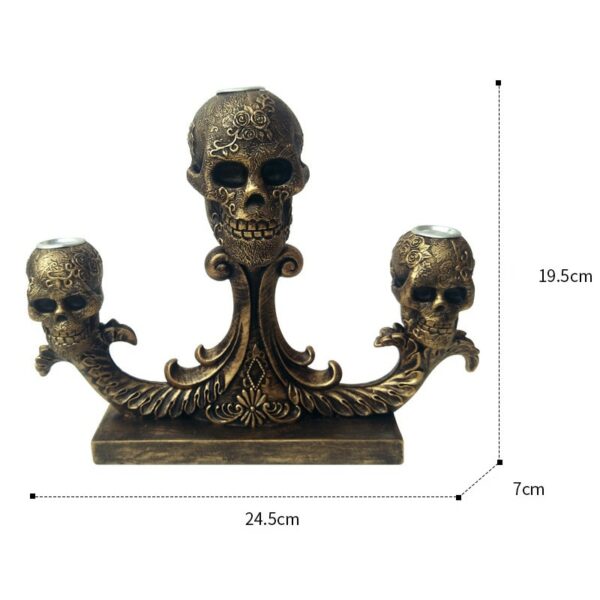 Personalized Skull Ornament Resin Retro Crafts Creative Halloween Gifts For Home Living Room Office Decoration Home 4