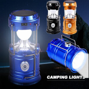Portable Solar Charger Camping Lantern Lamp Led Outdoor Lighting Folding Camp Tent Lamp Usb Rechargeable Lantern