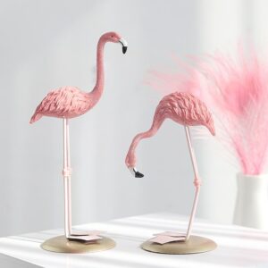 Resin Nordic Style Flamingo Figurine Statue Fairy Garden Livingroom Office Wedding Party Ornament Home Decoration Accessories 1