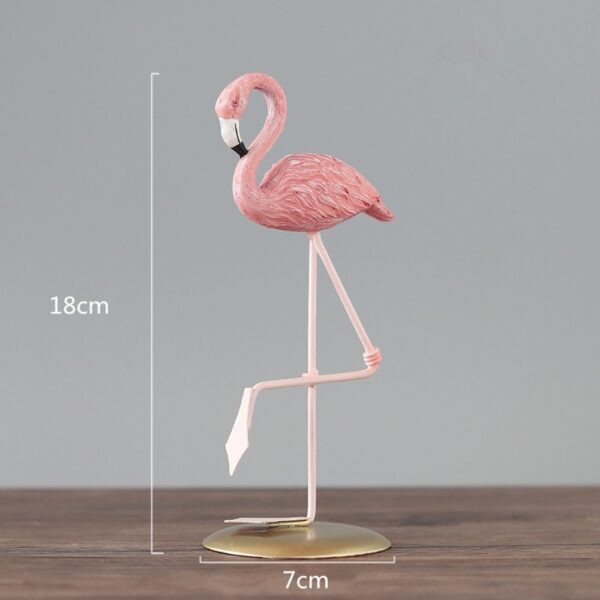 Resin Nordic Style Flamingo Figurine Statue Fairy Garden Livingroom Office Wedding Party Ornament Home Decoration Accessories 3