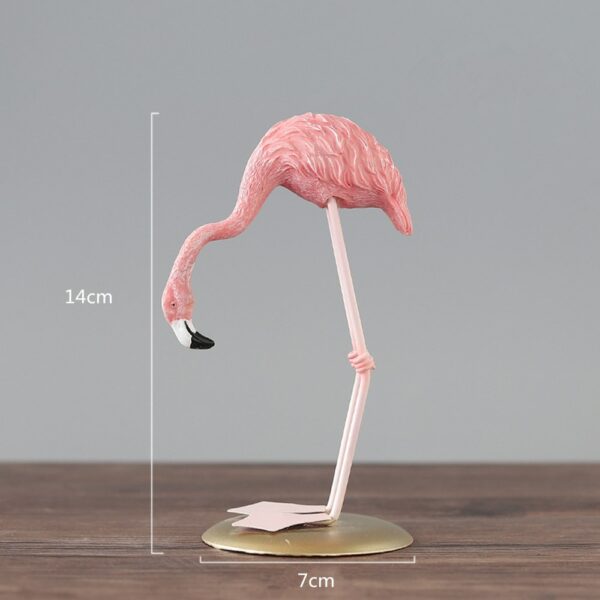 Resin Nordic Style Flamingo Figurine Statue Fairy Garden Livingroom Office Wedding Party Ornament Home Decoration Accessories 4