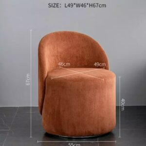 Rotatable Stool Dressing Stool Chair Ins Bedroom Velvet Luxury Minimalist Backrest Dressing Table Stool Household Stool 4