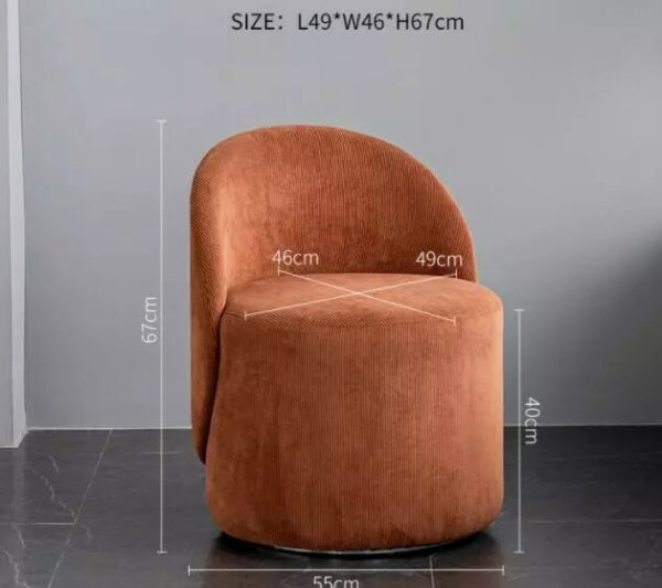 Rotatable Stool Dressing Stool Chair Ins Bedroom Velvet Luxury Minimalist Backrest Dressing Table Stool Household Stool 4