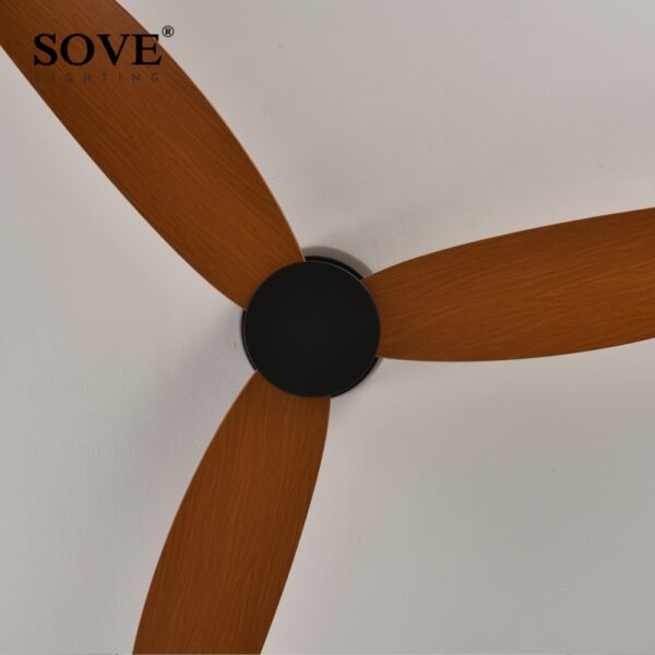 Sove Modern Black White Low Floor Dc Motor 30w Ceiling Fans With Remote Control Simple Ceiling 4