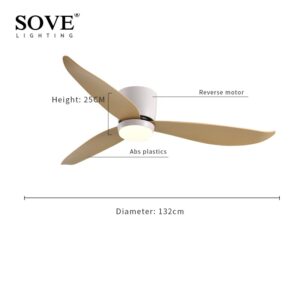 Sove Modern Led Ceiling Fans With Lights Ceiling Light Fan Lamp Ceiling Fan With Remote Control 2