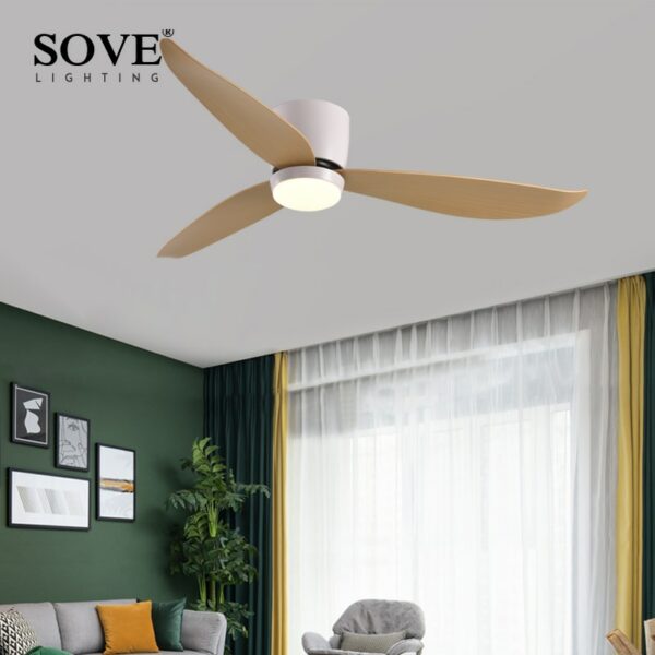 Sove Modern Led Ceiling Fans With Lights Ceiling Light Fan Lamp Ceiling Fan With Remote Control