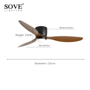 Sove Modern White Ceiling Fan With Led Light Ceiling Light Fan Ceiling Fans With Lights Led 3